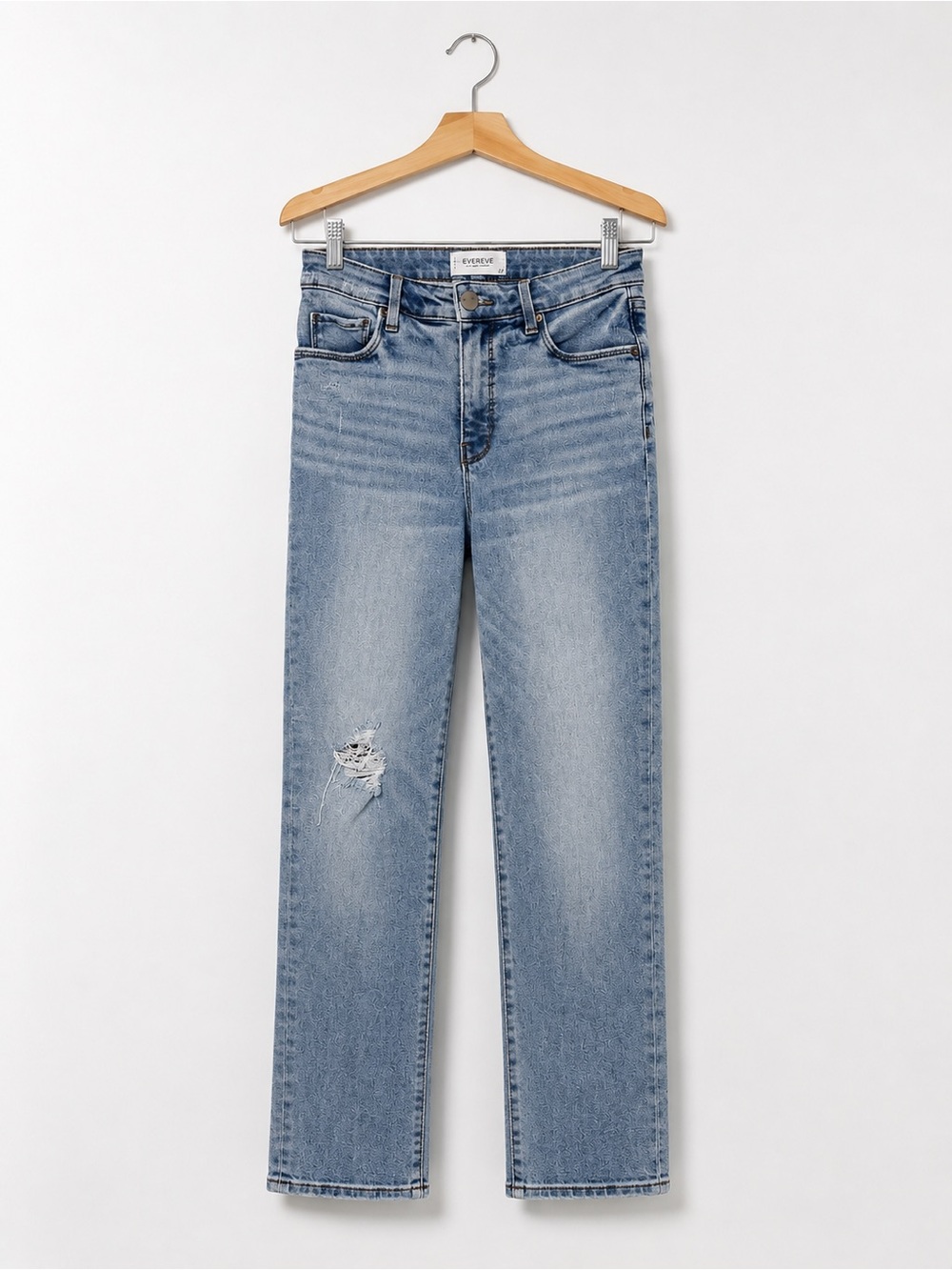 Evereve The Ever Straight High Rise Denim Blue Jeans Women’s 27 Casual